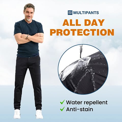 🔥HET FÖRSÄLJNING 49% RABATT🥰 MultiPants - slitstarka cargobyxor med hög stretch och flera fickor