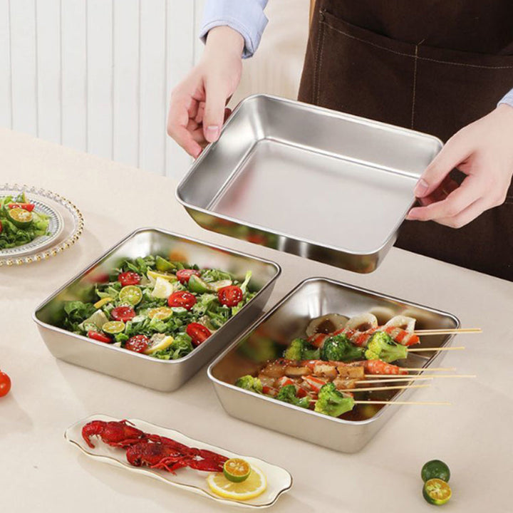 Rostfritt stål fyrkantig platta
