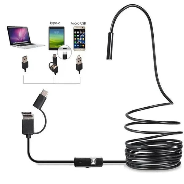 🔥3-i-1 vattentät USB-endoskopkamera med LED