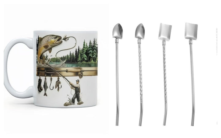 🎣Keramisk kaffekopp med fisketema