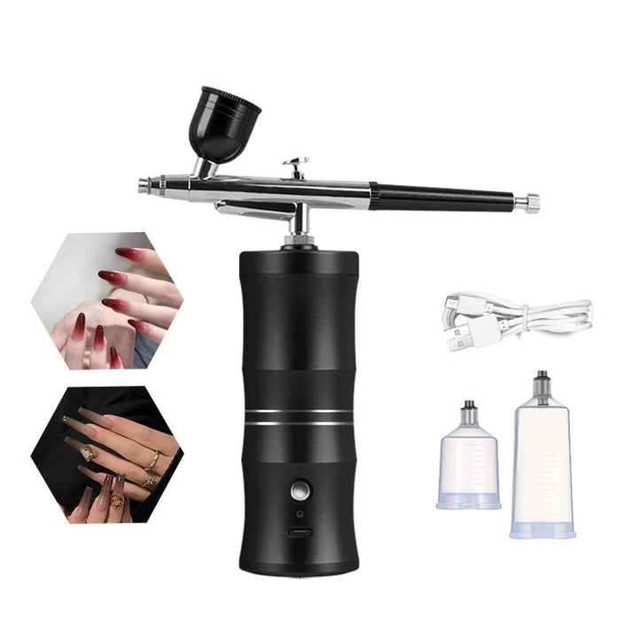 🎨 Elektriskt airbrush-kit med kompressor – Din bärbara studio för enkel kreativitet! ✨