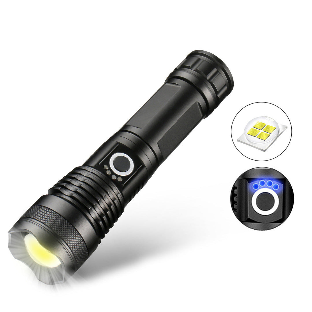 🔥LED-uppladdningsbar ficklampa 90000 höga lumen