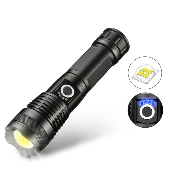 🔥LED-uppladdningsbar ficklampa 90000 höga lumen
