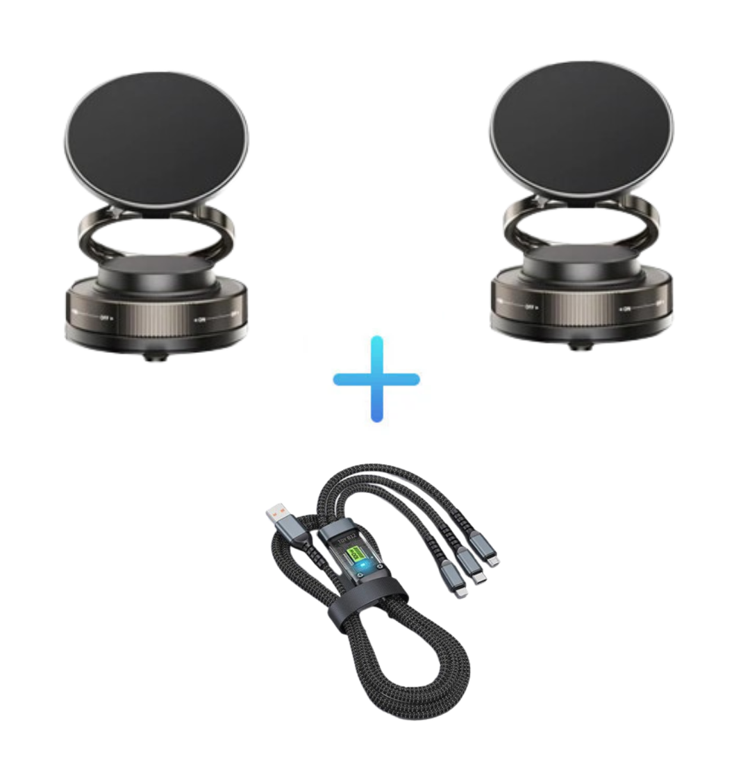 🔥Köp mer, spara mer🔄360° justerbar magnetisk telefonhållare med sugpropp📱🚗