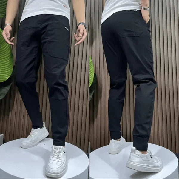 🔥Herrers Högstretchiga Multifickor Skinny Cargo Byxor 👖 så coola💥