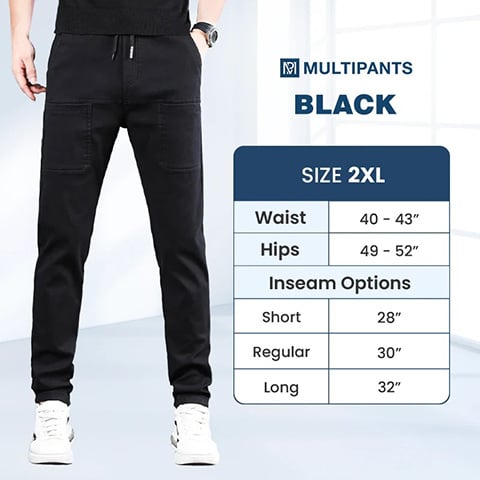🔥HET FÖRSÄLJNING 49% RABATT🥰 MultiPants - slitstarka cargobyxor med hög stretch och flera fickor