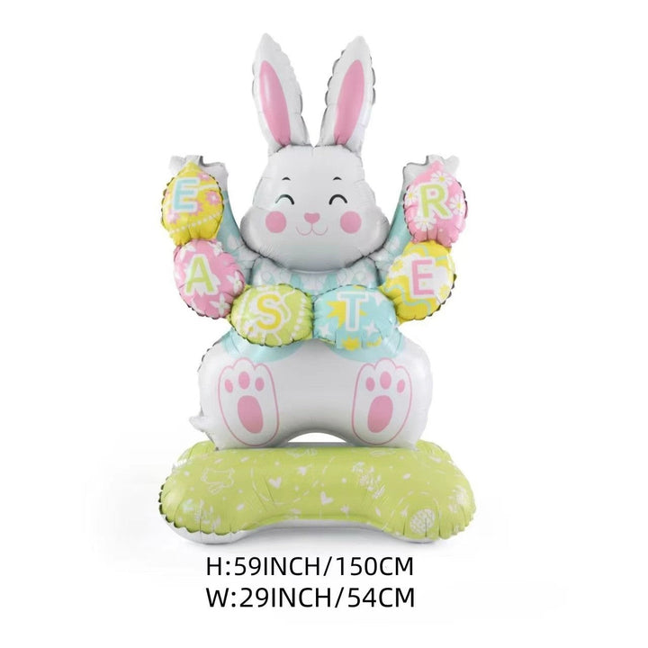 🐰🎉3 gigantiska 3D-stående kaninballonger – Självstående festlig glädje