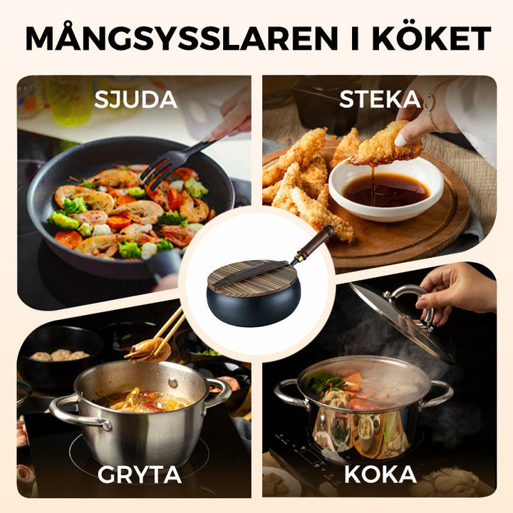 ⏳50% rabatt under en begränsad tid 🎁🔥Kvalitetssäkring + Giftfritt🔥Obelagd tjock järngryta