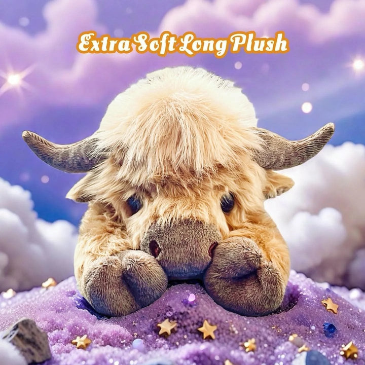 Jul Ny Present Leksak🐂🎁Söt tecknad Highland Cow kramdjur