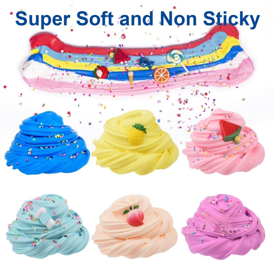 Super Clay Slime DIY mjuk och kladdig lera doftande slime sensorisk lera