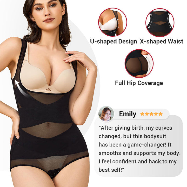 🔥49 procent rabatt fram till sommaren👙💃Lättviktig Yoga Bodysuit Shaper i mesh för kvinnor