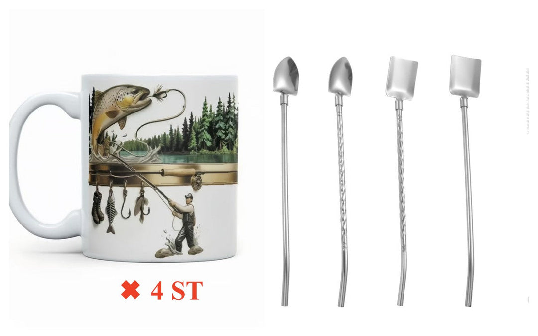 🎣Keramisk kaffekopp med fisketema