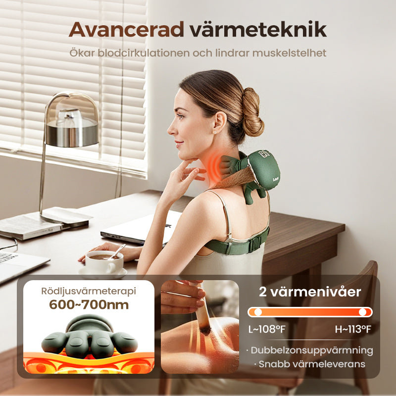 🌲 Den bästa bärbara nackmassagern – 3 gånger mer avkoppling! 💆
