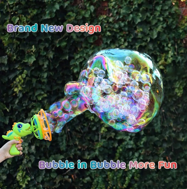 🦖 Elektrisk dinosaurie bubbelmaskin