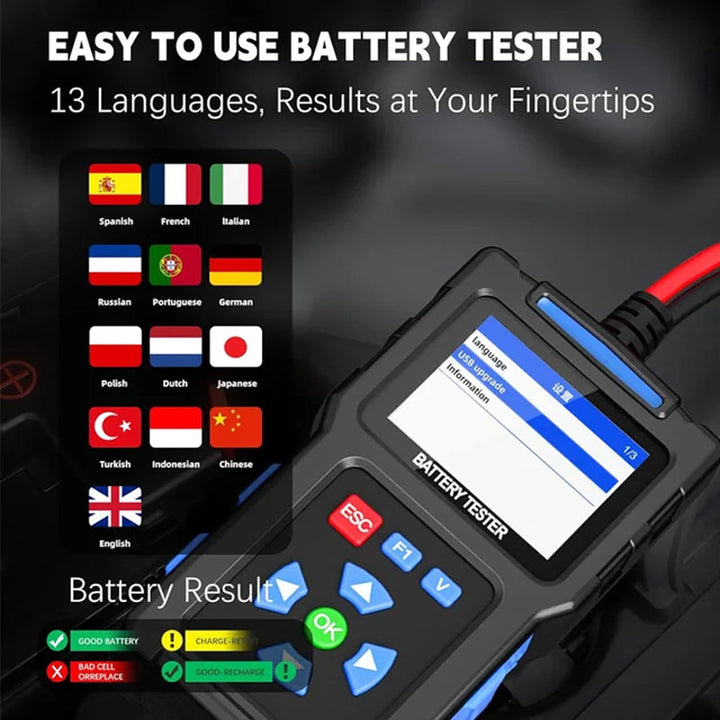BT100 Bilbatteritester 12V Belastningstestare