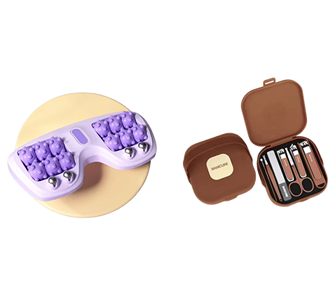 🔥Populära nya produkter💜Portabel fotmassage med dubbla rullar💜