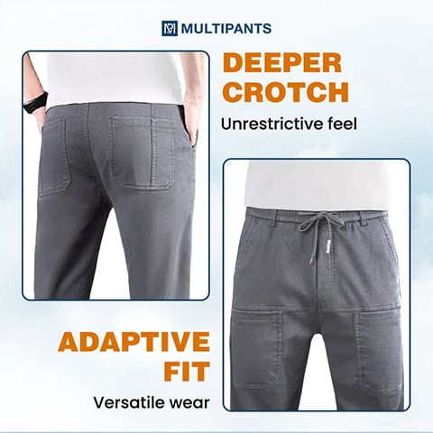🔥HET FÖRSÄLJNING 49% RABATT🥰 MultiPants - slitstarka cargobyxor med hög stretch och flera fickor