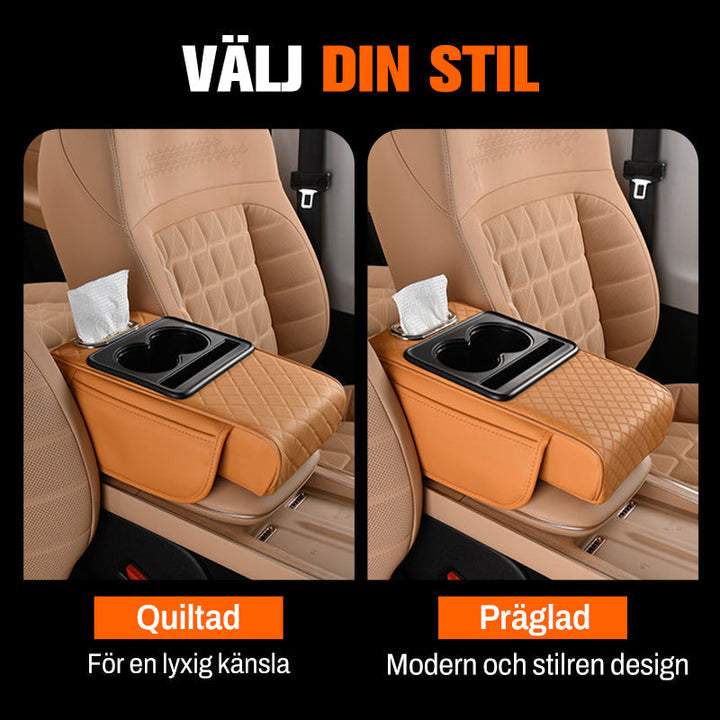Multifunktionell kudde för bilarmstöd