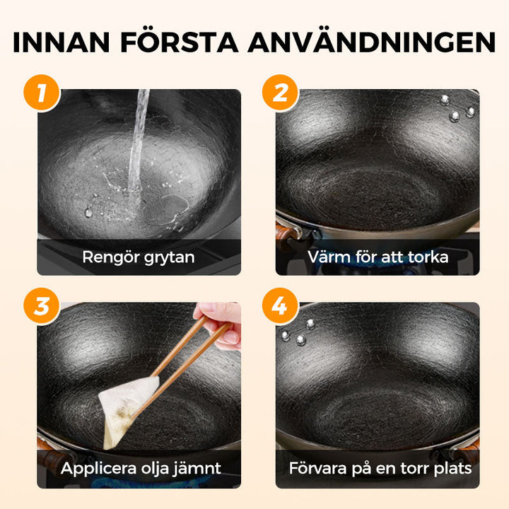 ⏳50% rabatt under en begränsad tid 🎁🔥Kvalitetssäkring + Giftfritt🔥Obelagd tjock järngryta