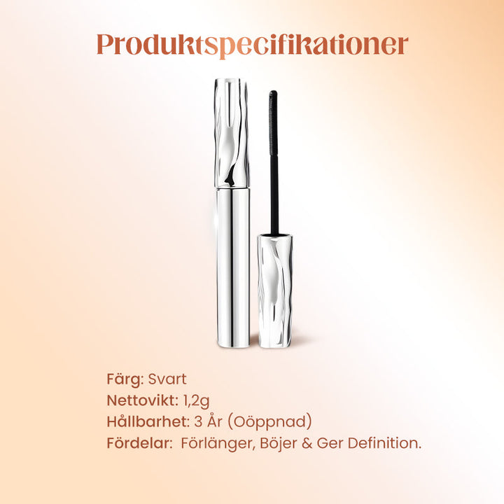 ✨Vattenfast mascara med fibrer – förlänger och böjer ögonfransarna direkt