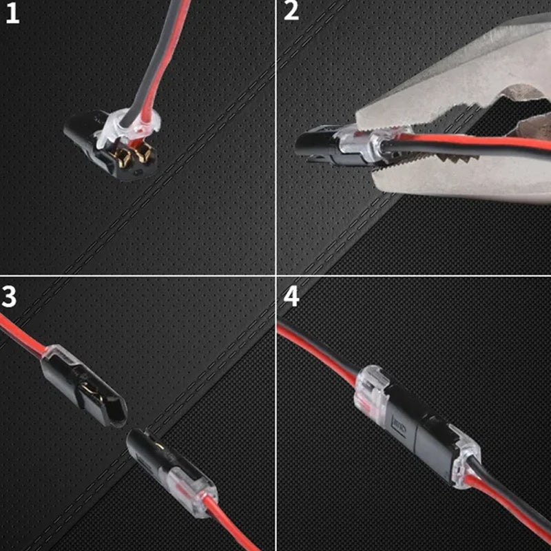 🔥50 % rabatt🏆Dubbeltrådig push-in-kontakt med låsspännebeslag🔩🔒