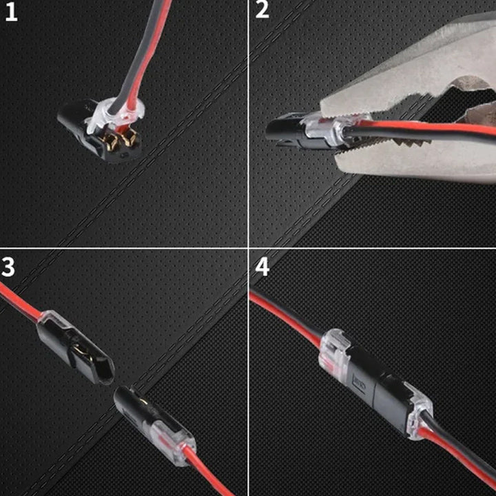 🔥50 % rabatt🏆Dubbeltrådig push-in-kontakt med låsspännebeslag🔩🔒