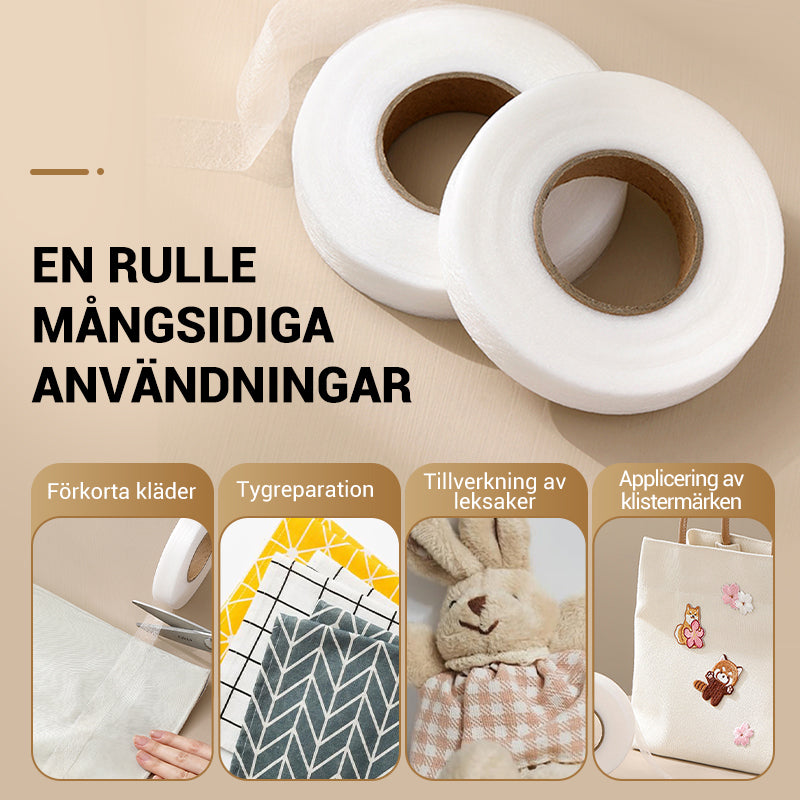Dubbelsidig strykning på självhäftande kantband