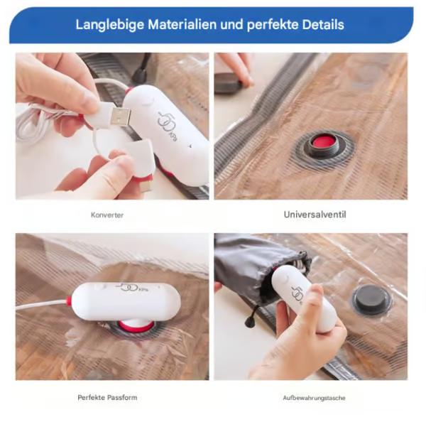 🔥USB Elektrisk Vakuumkompressionspåse - Spara utrymme och resa lätt!