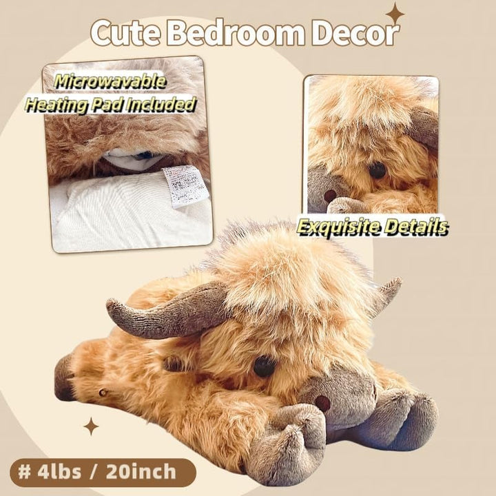 Jul Ny Present Leksak🐂🎁Söt tecknad Highland Cow kramdjur