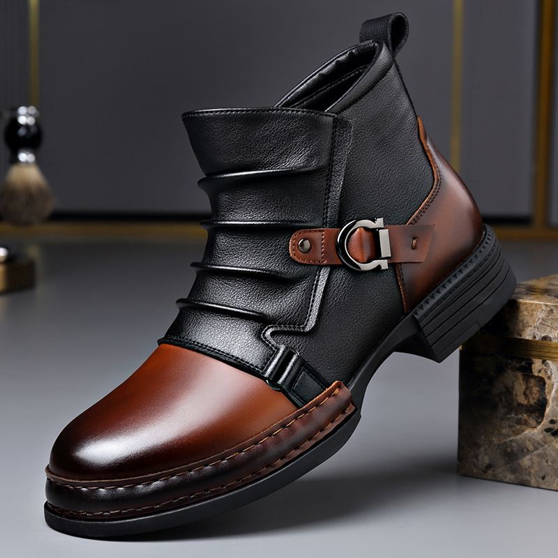 👞 Herrstövlar i äkta läder – Slitstarka, snygga och bekväma hela dagen för vardag och arbete 🔧