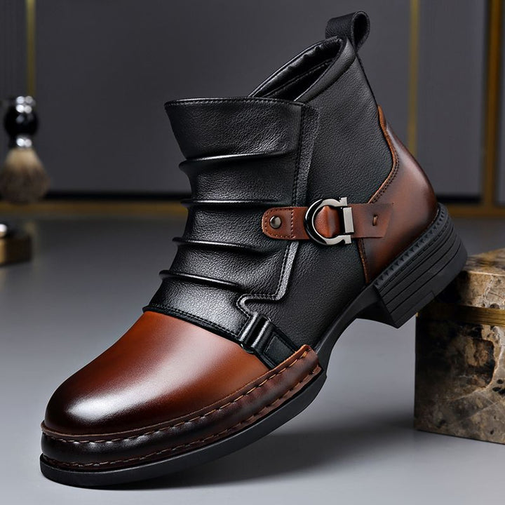 👞 Herrstövlar i äkta läder – Slitstarka, snygga och bekväma hela dagen för vardag och arbete 🔧