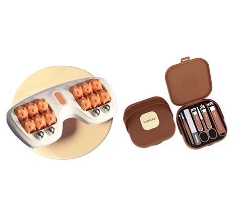 🔥Populära nya produkter💜Portabel fotmassage med dubbla rullar💜