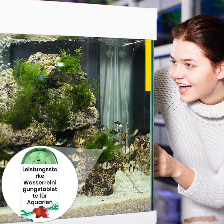Kraftfull tablett för rening av akvarievatten