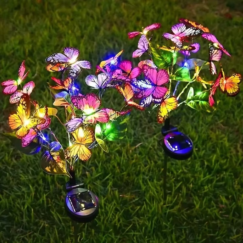 🦋Solcellslampor för utomhusbruk i form av fjärilar💐