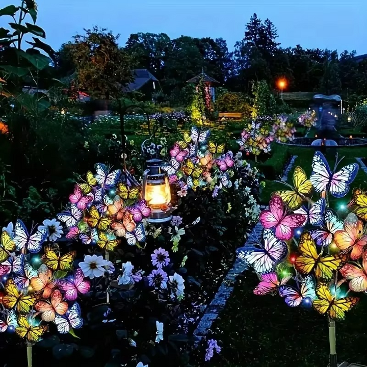 🦋Solcellslampor för utomhusbruk i form av fjärilar💐
