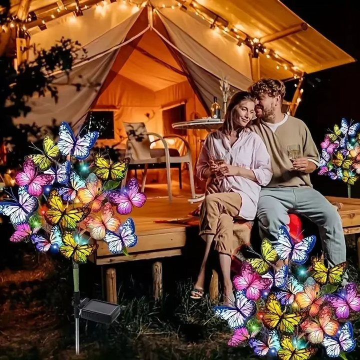 🦋Solcellslampor för utomhusbruk i form av fjärilar💐