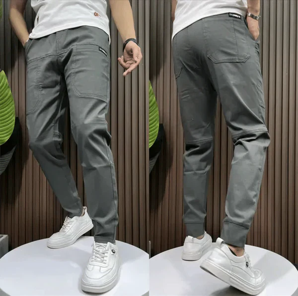 🔥Herrers Högstretchiga Multifickor Skinny Cargo Byxor 👖 så coola💥