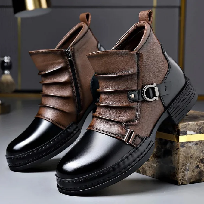 👞 Herrstövlar i äkta läder – Slitstarka, snygga och bekväma hela dagen för vardag och arbete 🔧