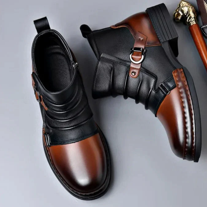 👞 Herrstövlar i äkta läder – Slitstarka, snygga och bekväma hela dagen för vardag och arbete 🔧