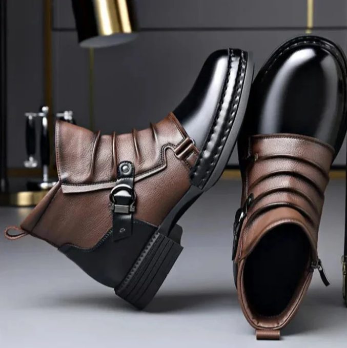 👞 Herrstövlar i äkta läder – Slitstarka, snygga och bekväma hela dagen för vardag och arbete 🔧