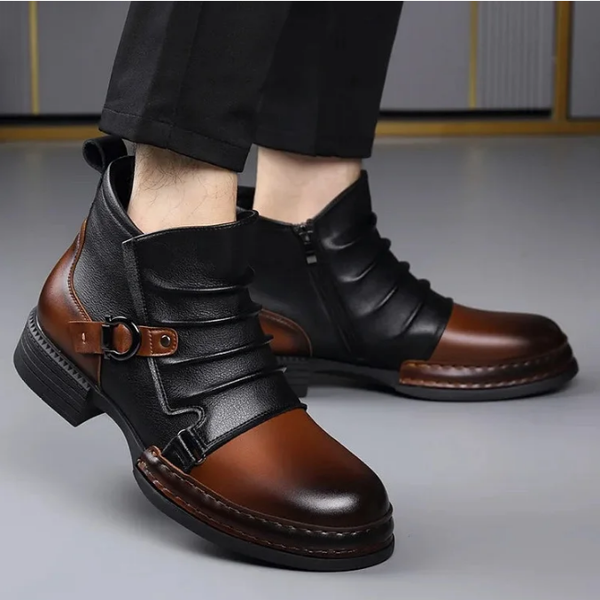 👞 Herrstövlar i äkta läder – Slitstarka, snygga och bekväma hela dagen för vardag och arbete 🔧