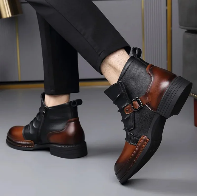 👞 Herrstövlar i äkta läder – Slitstarka, snygga och bekväma hela dagen för vardag och arbete 🔧