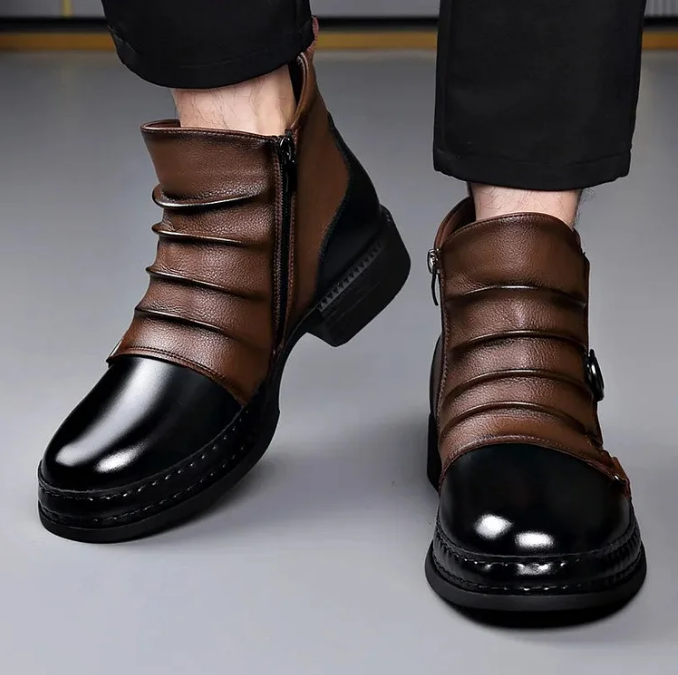 👞 Herrstövlar i äkta läder – Slitstarka, snygga och bekväma hela dagen för vardag och arbete 🔧