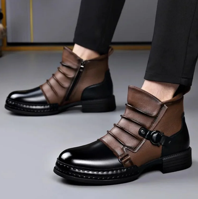 👞 Herrstövlar i äkta läder – Slitstarka, snygga och bekväma hela dagen för vardag och arbete 🔧