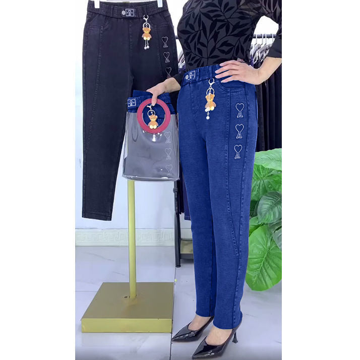 Förstärkta stretchjeans för vintern