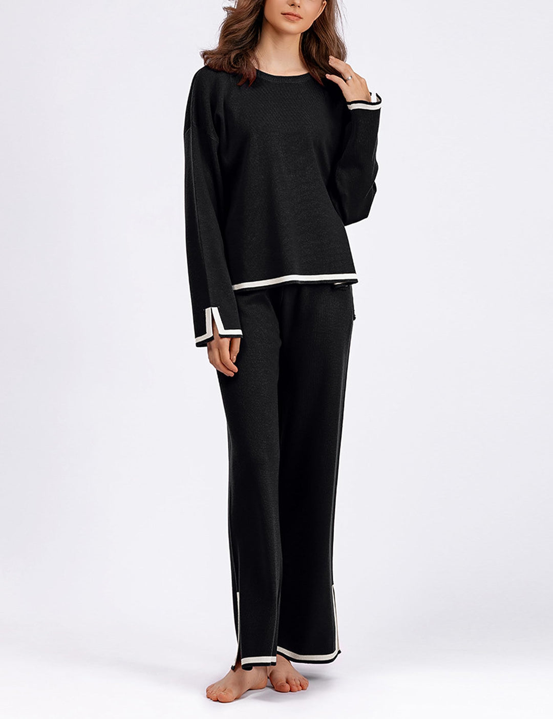 Klassiskt Elastic Knit Lounge Set✨