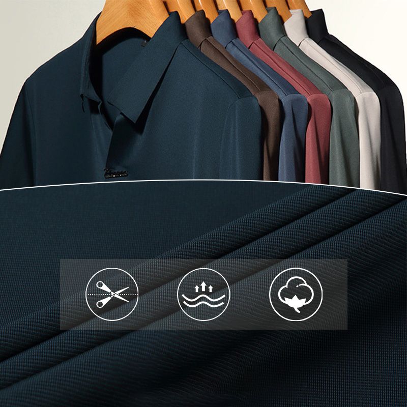 Hot Sale 49% OFF  Casual T-shirt för män med revers som andas och är rynkfri