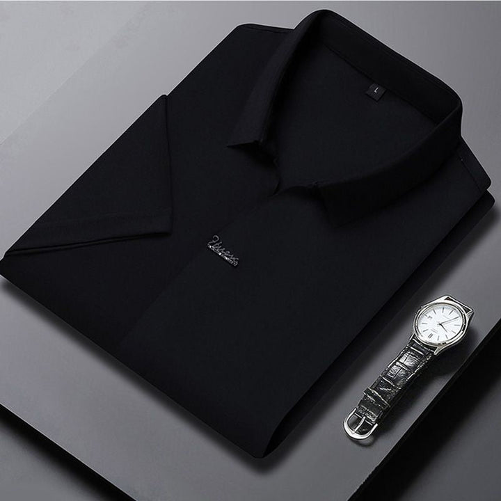 Hot Sale 49% OFF  Casual T-shirt för män med revers som andas och är rynkfri