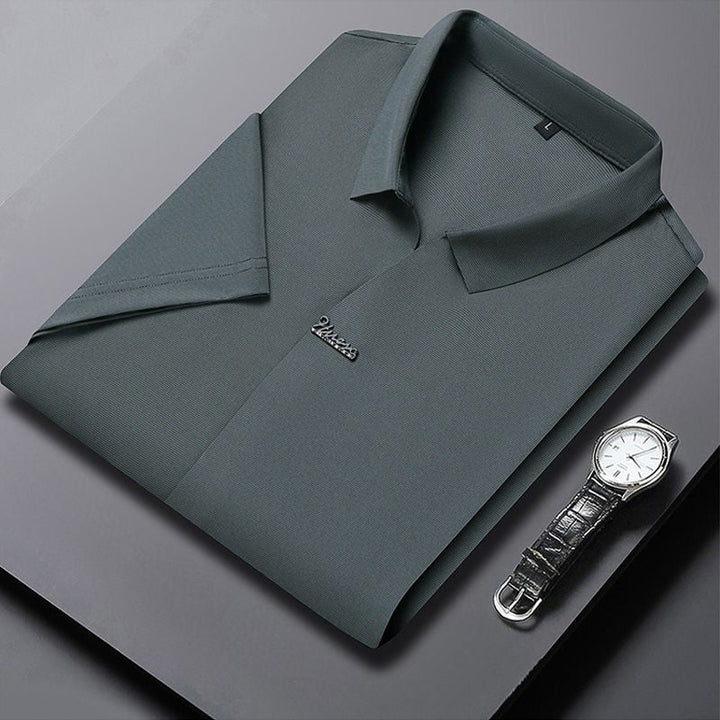 Hot Sale 49% OFF  Casual T-shirt för män med revers som andas och är rynkfri