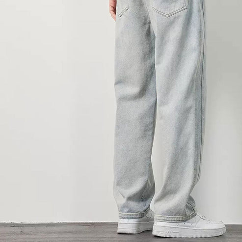 👖Ny produktlansering💐 Löst sittande raka jeans för män